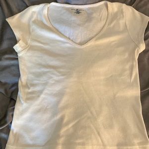 brandy melville cream scalloped top